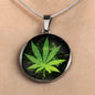 Green Leaf Necklace and Bangle - American Weedster