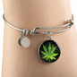 Green Leaf Necklace and Bangle - American Weedster
