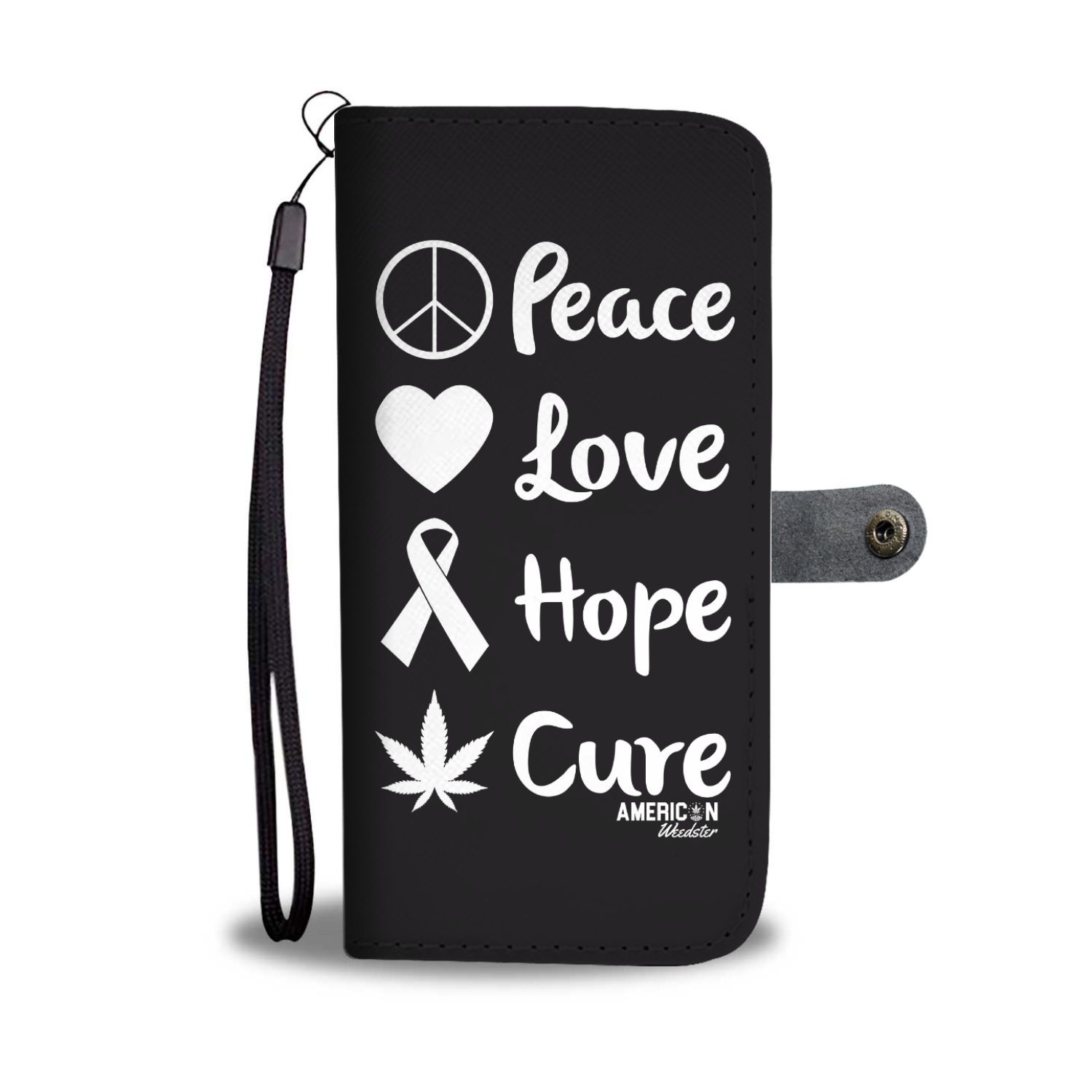 Peace Love Hope Cure Wallet Phone Case