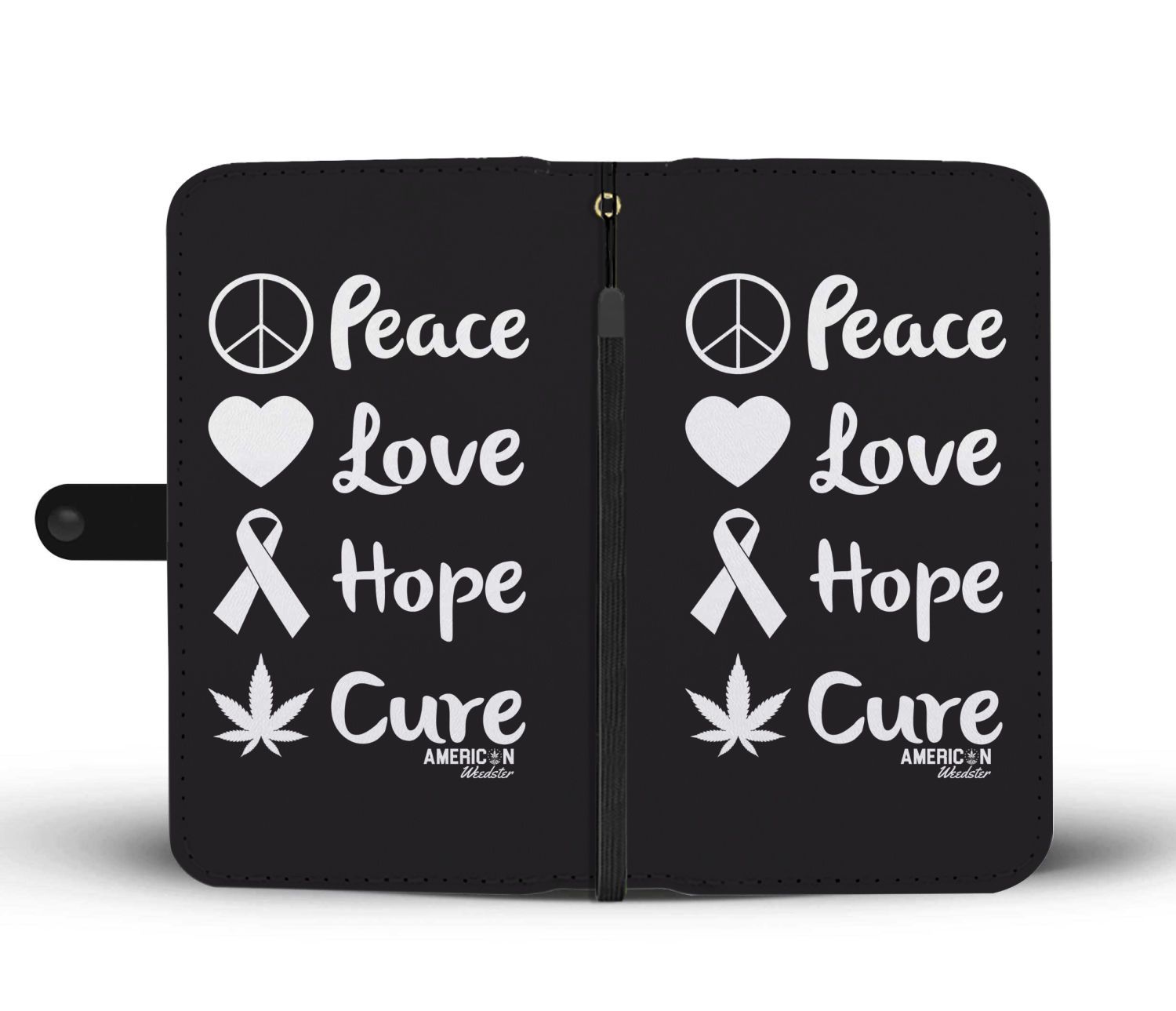 Peace Love Hope Cure Wallet Phone Case