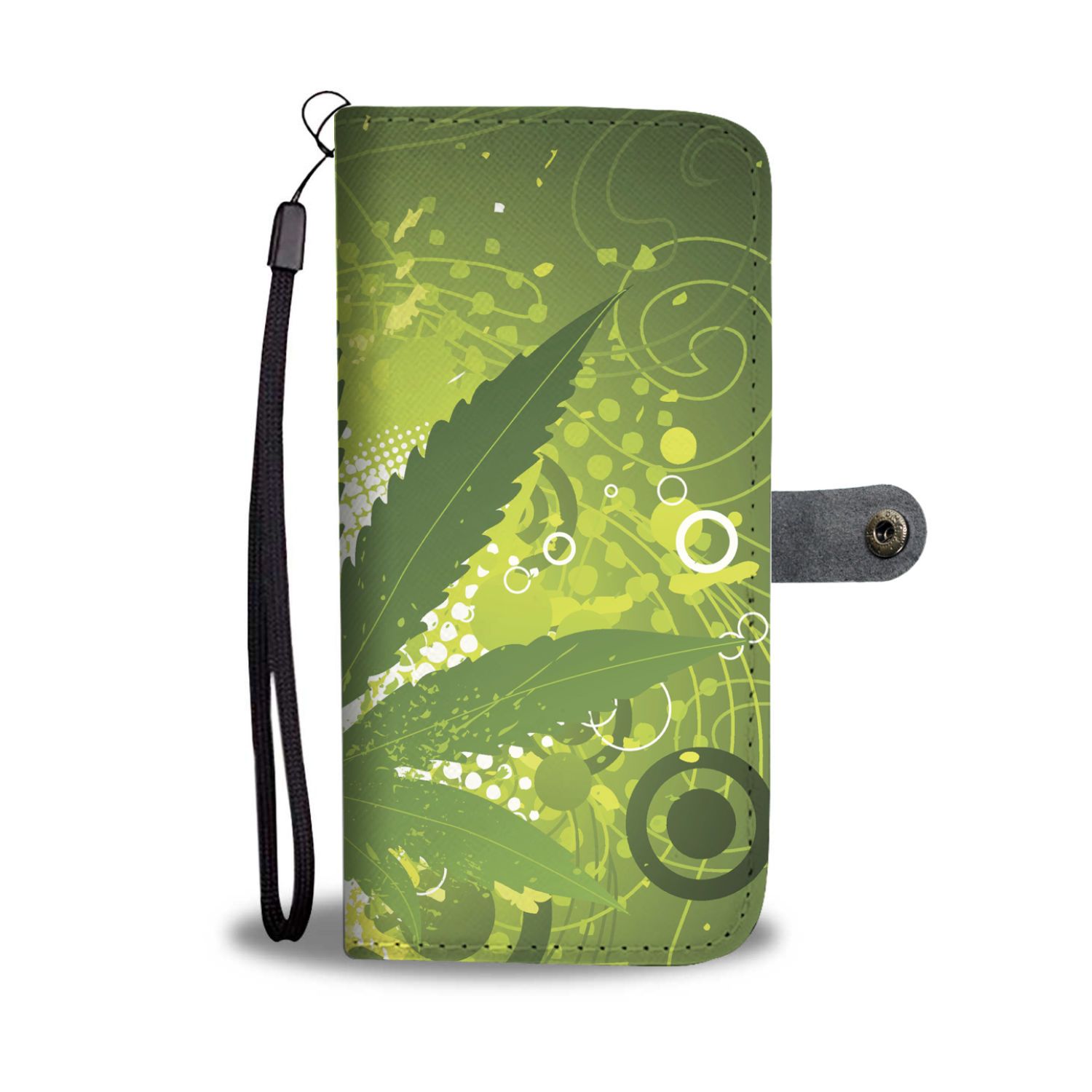 Awesome Green Leaf Wallet Phone Case