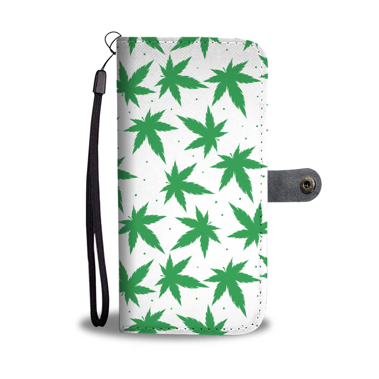 Green & White Wallet Phone Case