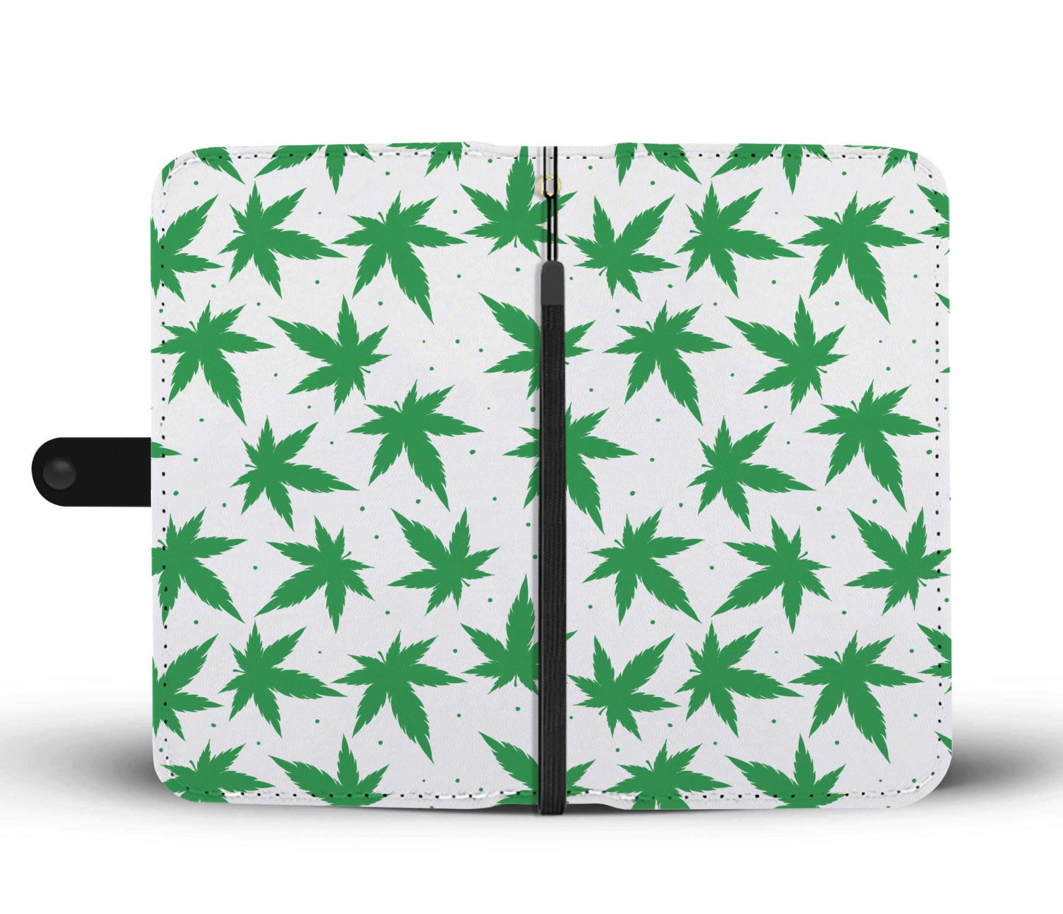 Green & White Wallet Phone Case
