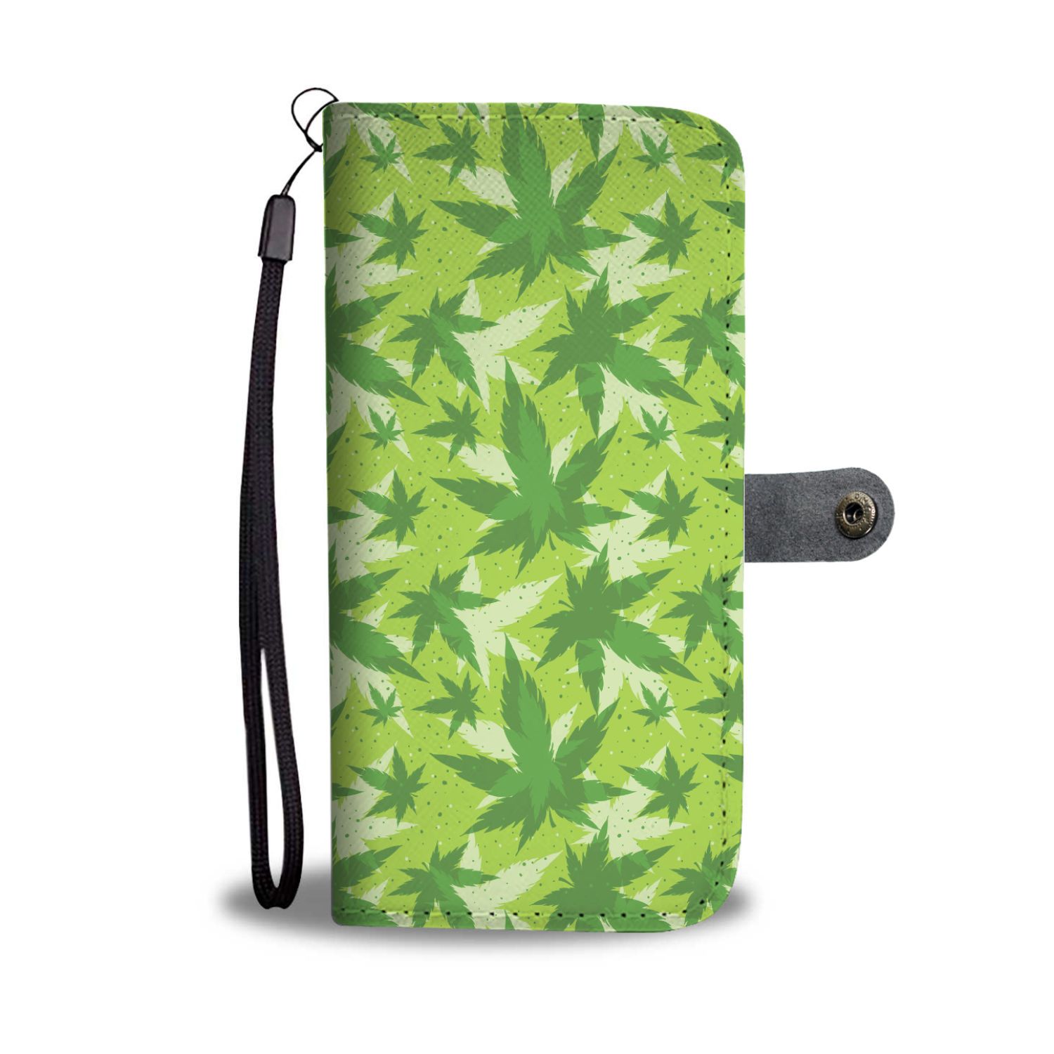 LimeGreen Camo Wallet Phone Case