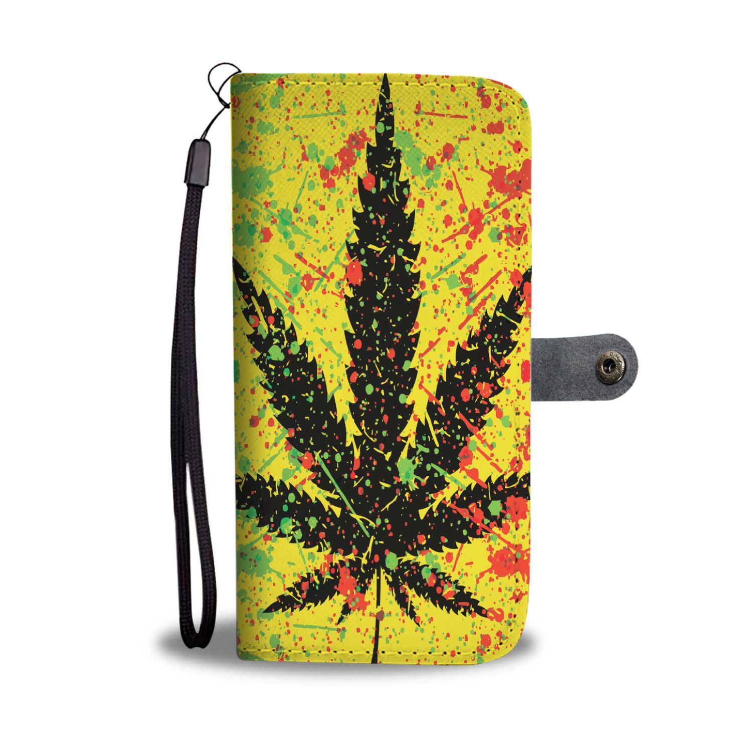 Rasta Splatter Wallet Phone Case