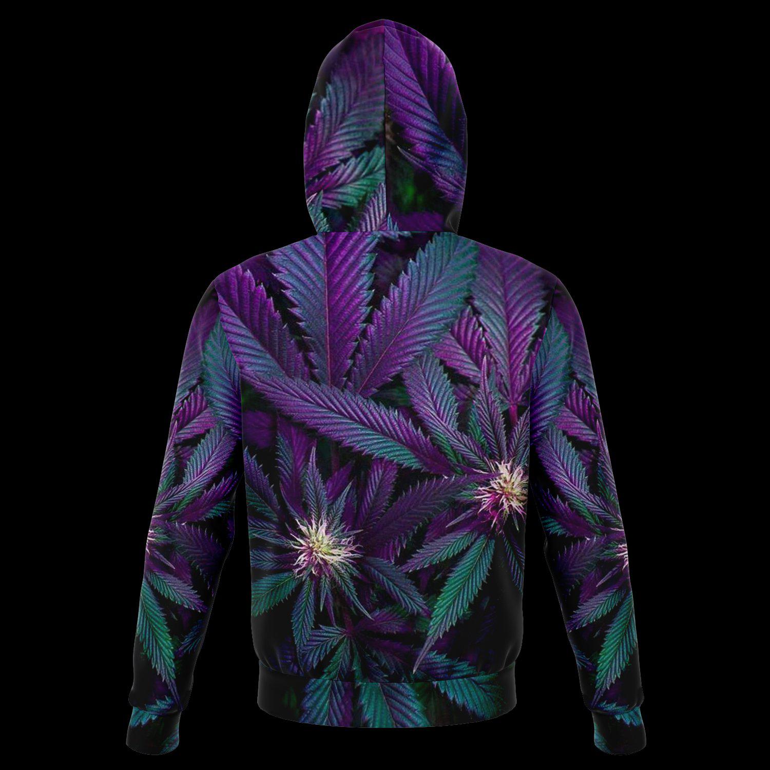 Unisex Purple and Green Fashion Hoodie - American Weedster