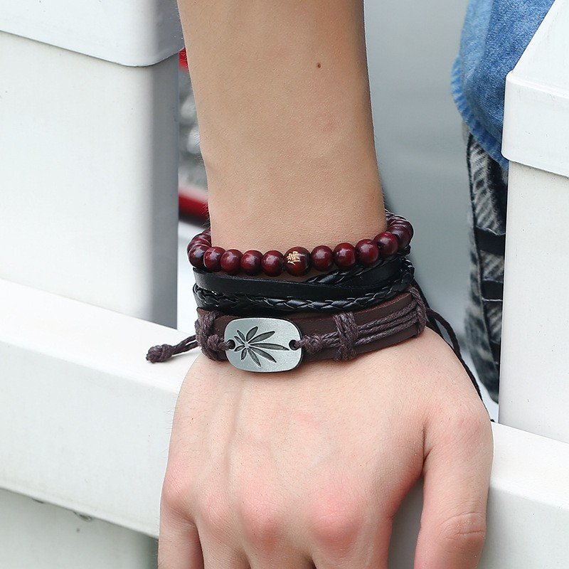 Multi-Layer Leather Bracelet - American Weedster