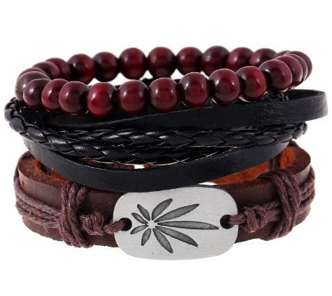 Multi-Layer Leather Bracelet - American Weedster