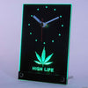 Beautiful Mari Leaf High Life Desk Clock - American Weedster