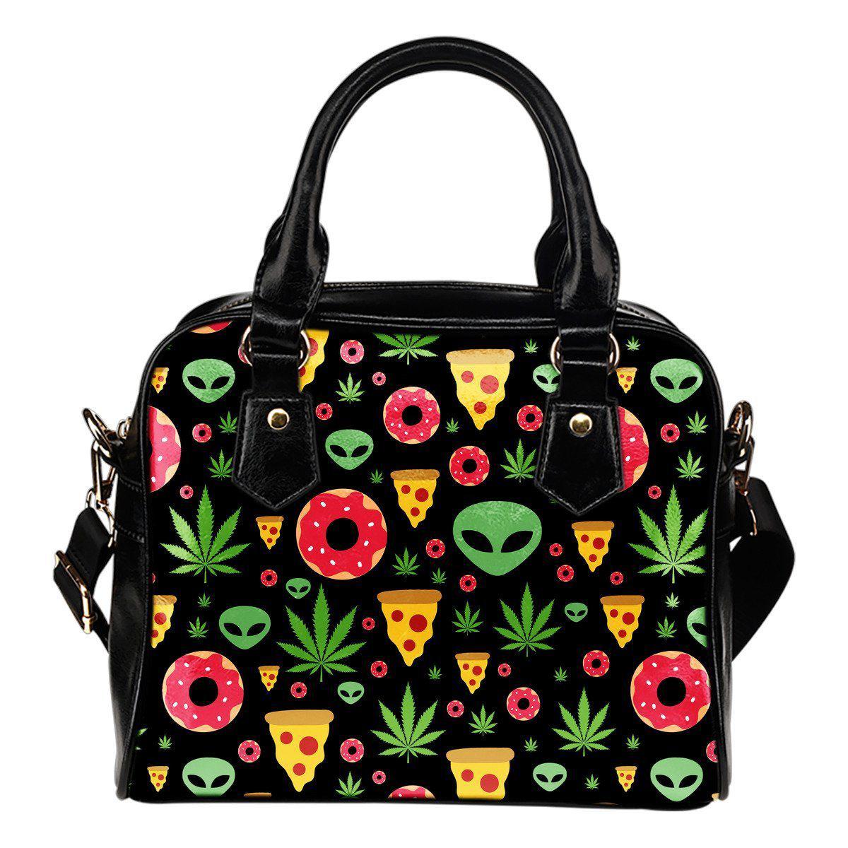Pizza Donut Alien Handbag - American Weedster