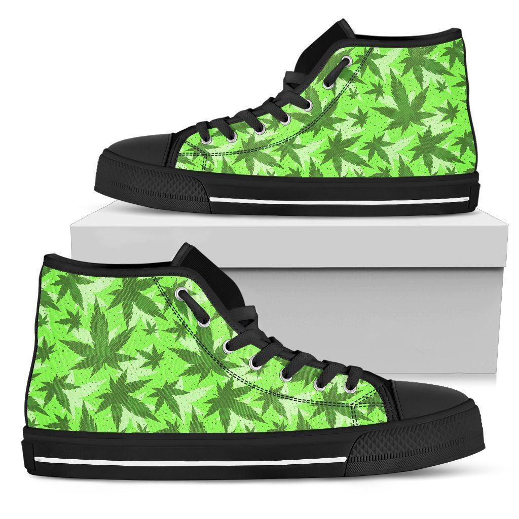 Lime Green Camo High Top Shoe - American Weedster