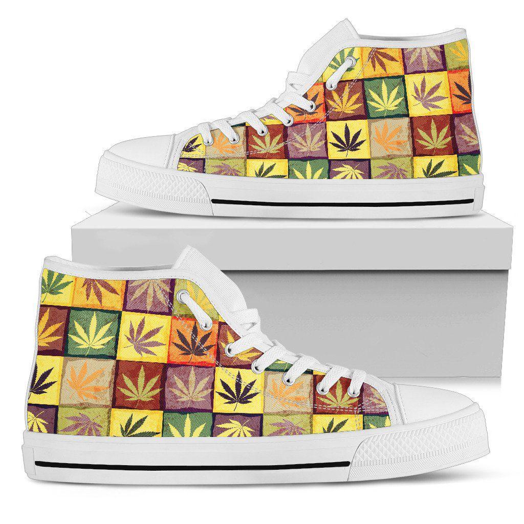 Multicolor Square High Top Shoe - American Weedster
