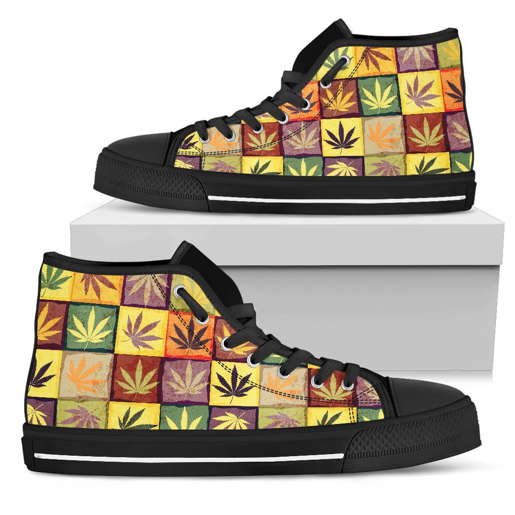 Multicolor Square High Top Shoe - American Weedster