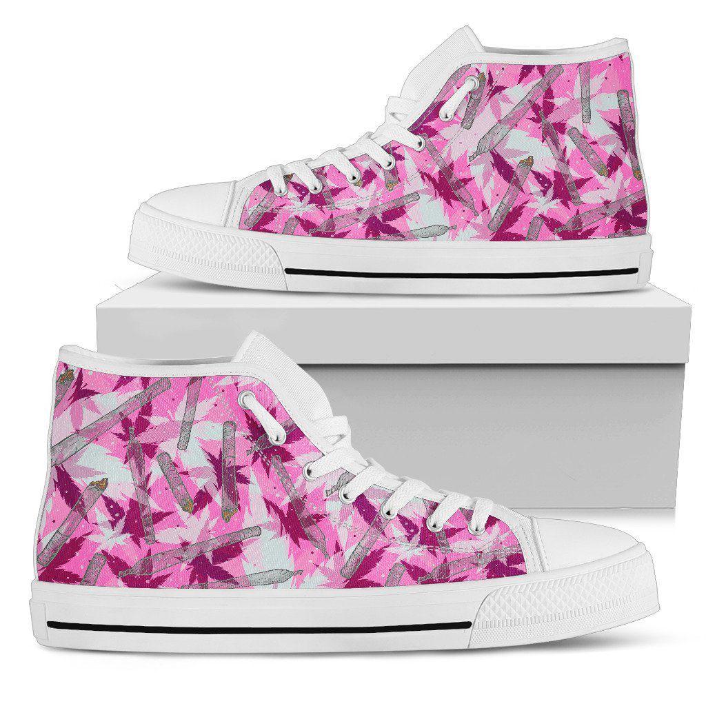 Pink Camo High Top Shoe - American Weedster