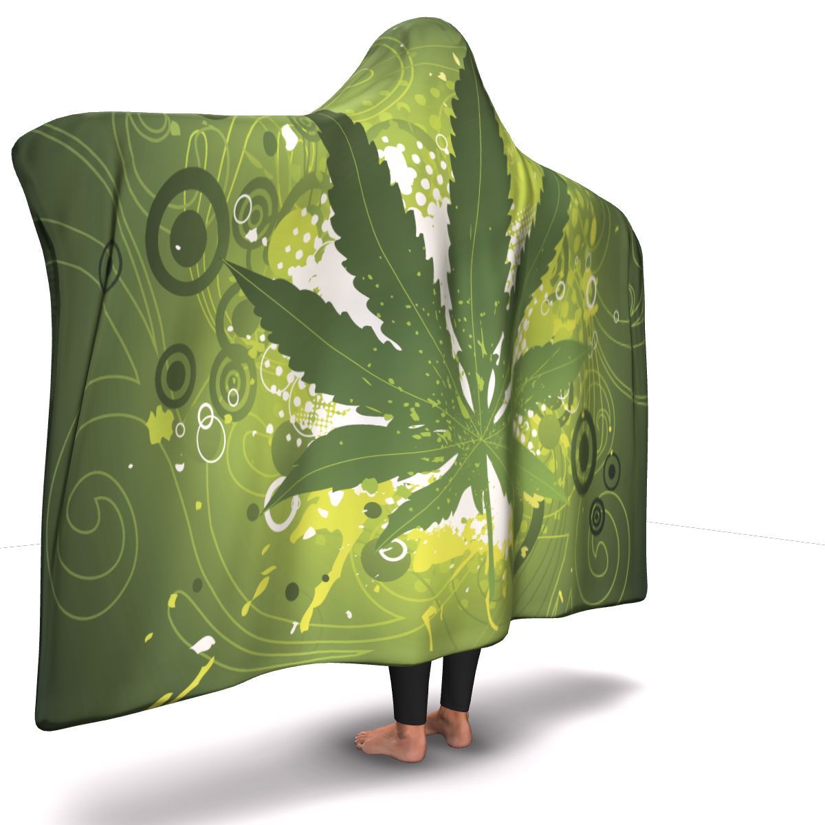 Awesome Leaf Hooded Blanket - American Weedster