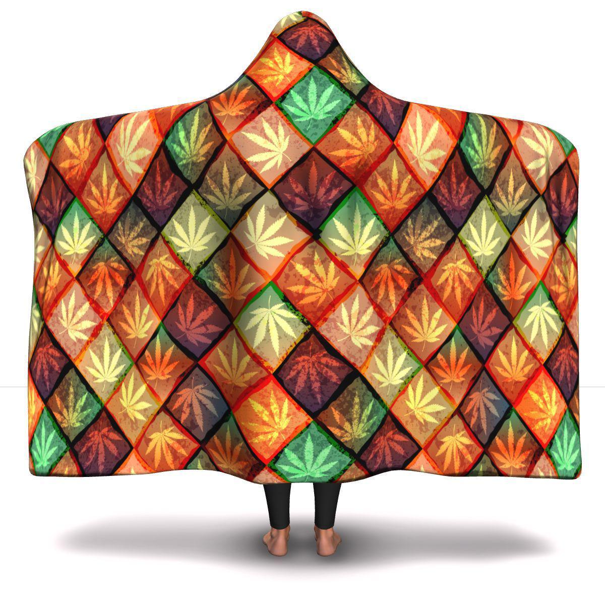 MultiColor Diamond Hooded Blanket - American Weedster