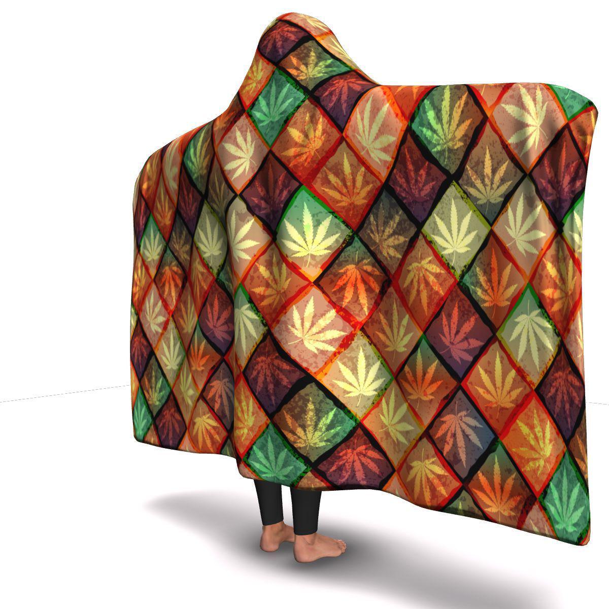 MultiColor Diamond Hooded Blanket - American Weedster