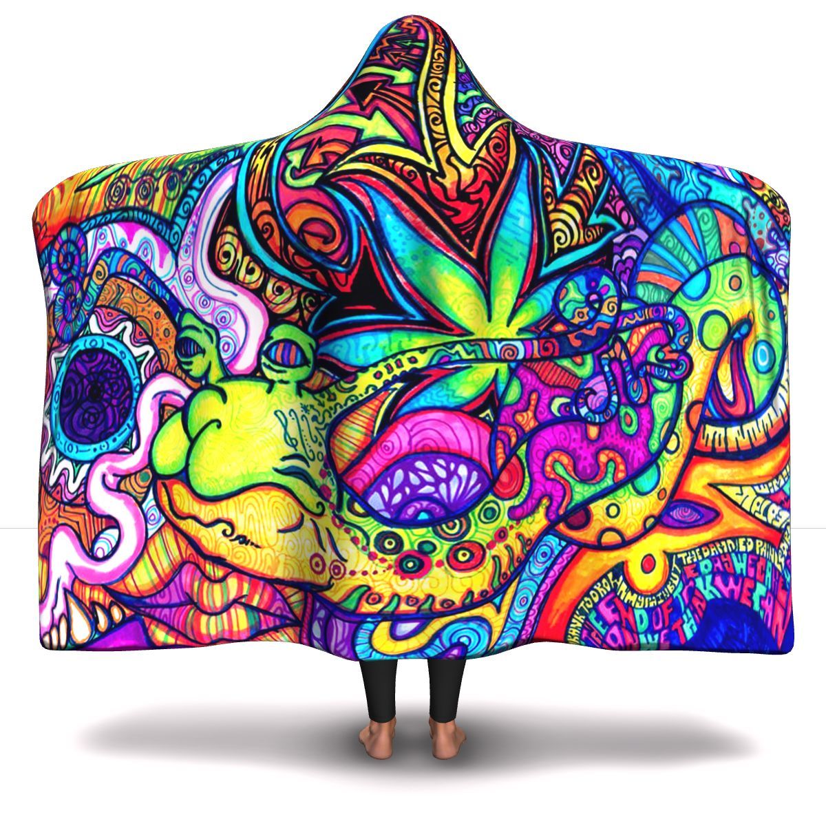 Psychedelic Hooded Blanket - American Weedster