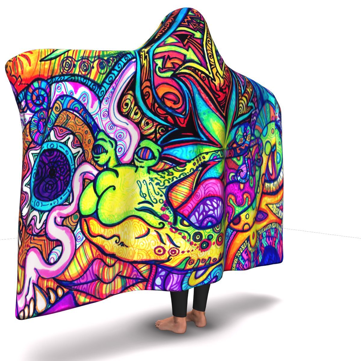 Psychedelic Hooded Blanket - American Weedster