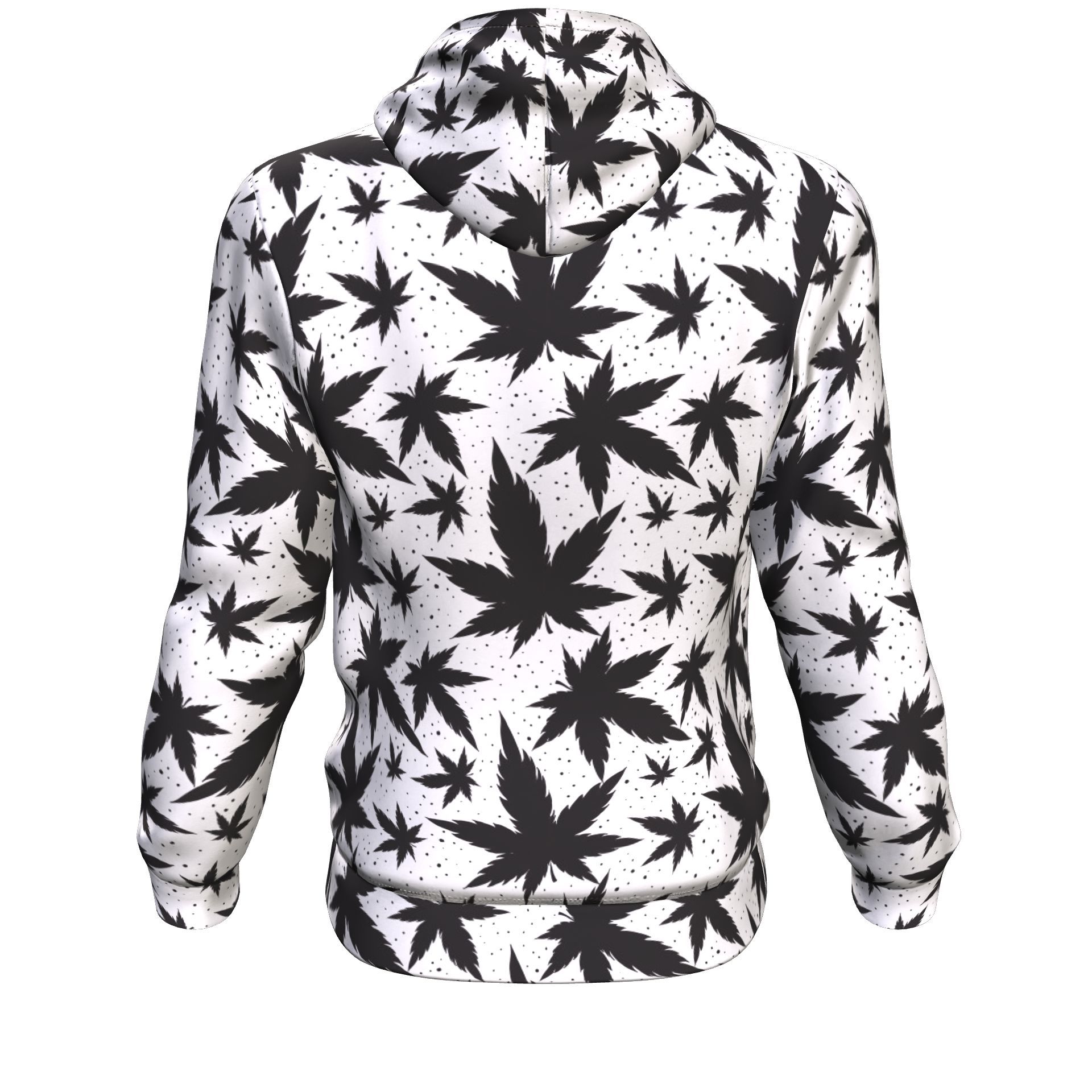 B&W Leaf Unisex Hoodie - American Weedster