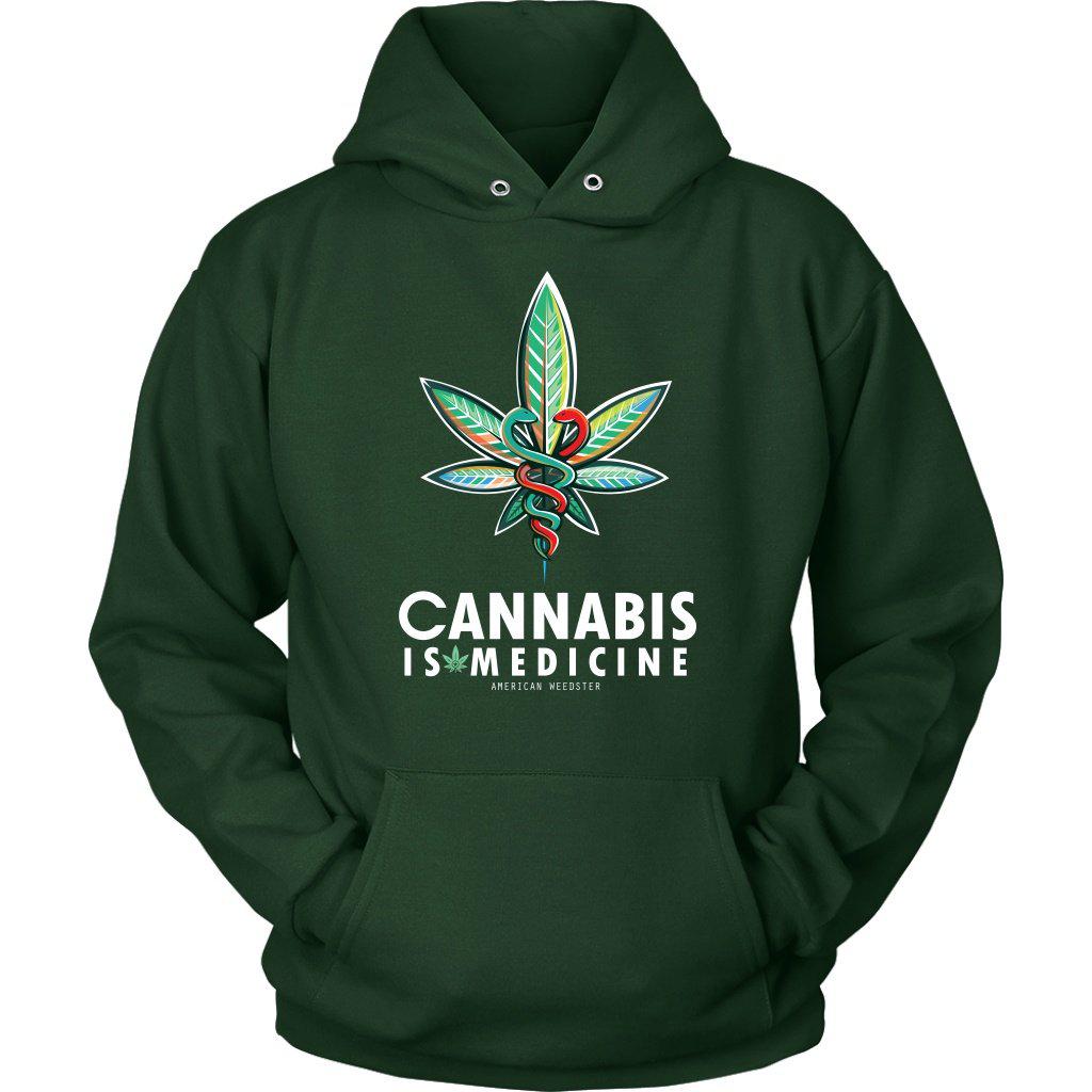 CANNABIS IS MEDICINE V2 HOODIE - American Weedster