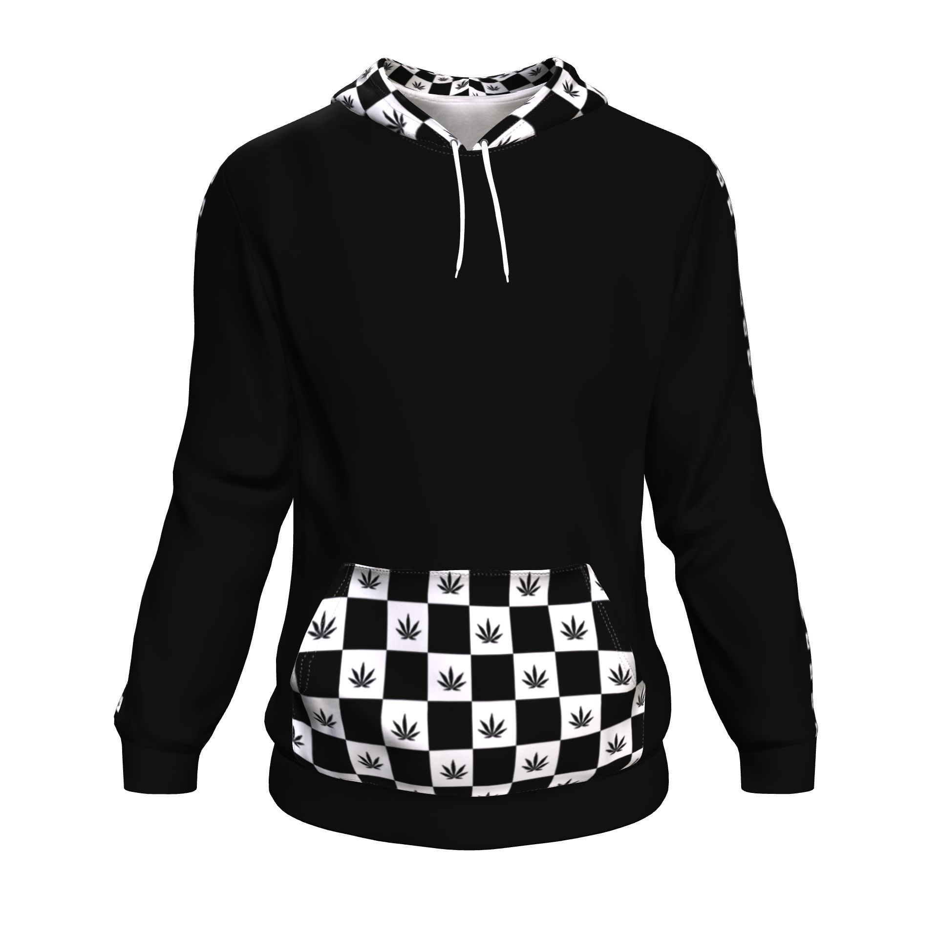 Checker Stripe Unisex Hoodie - American Weedster