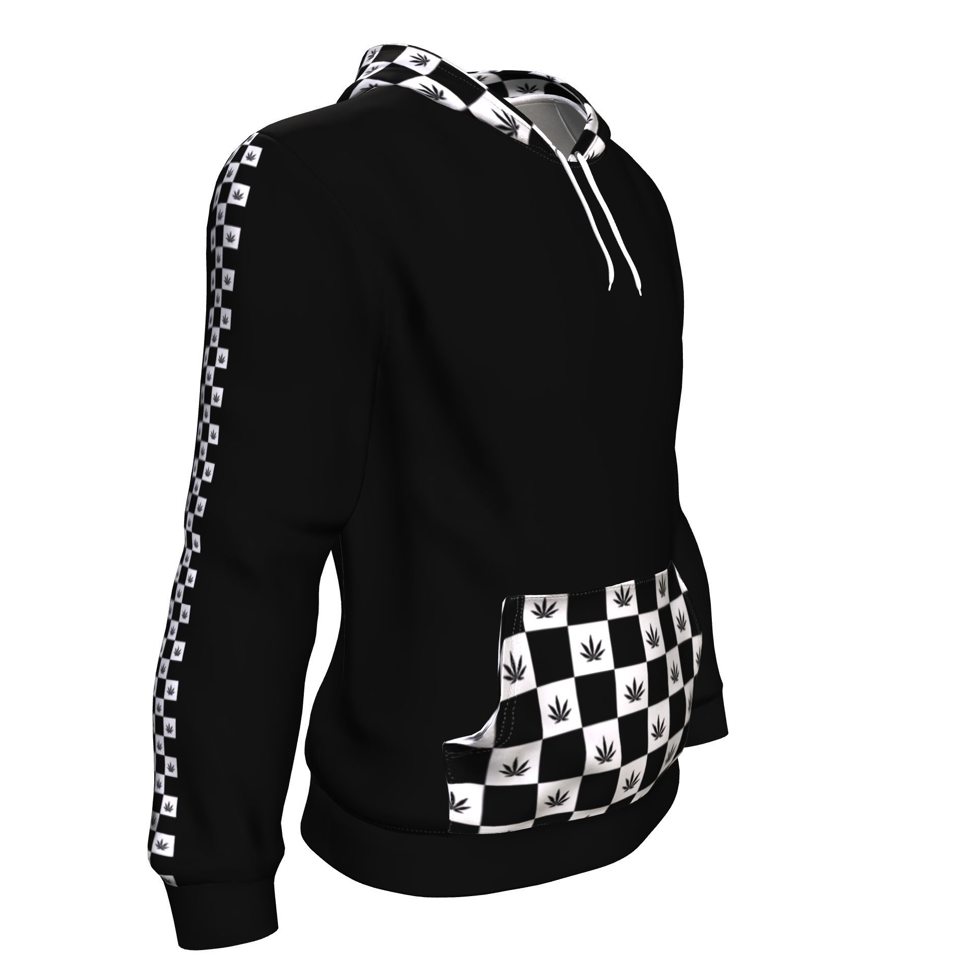 Checker Stripe Unisex Hoodie - American Weedster