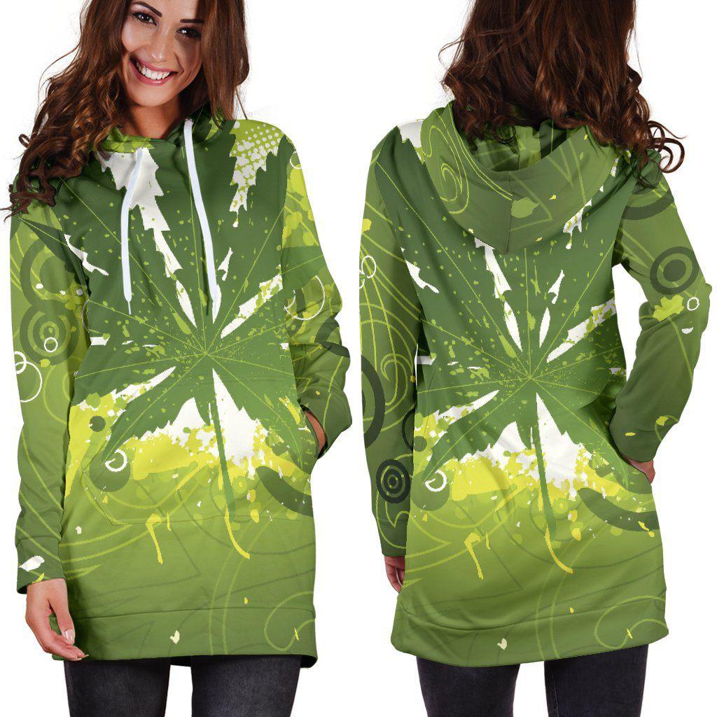 Awesome Leaf Hoodie Dress - American Weedster