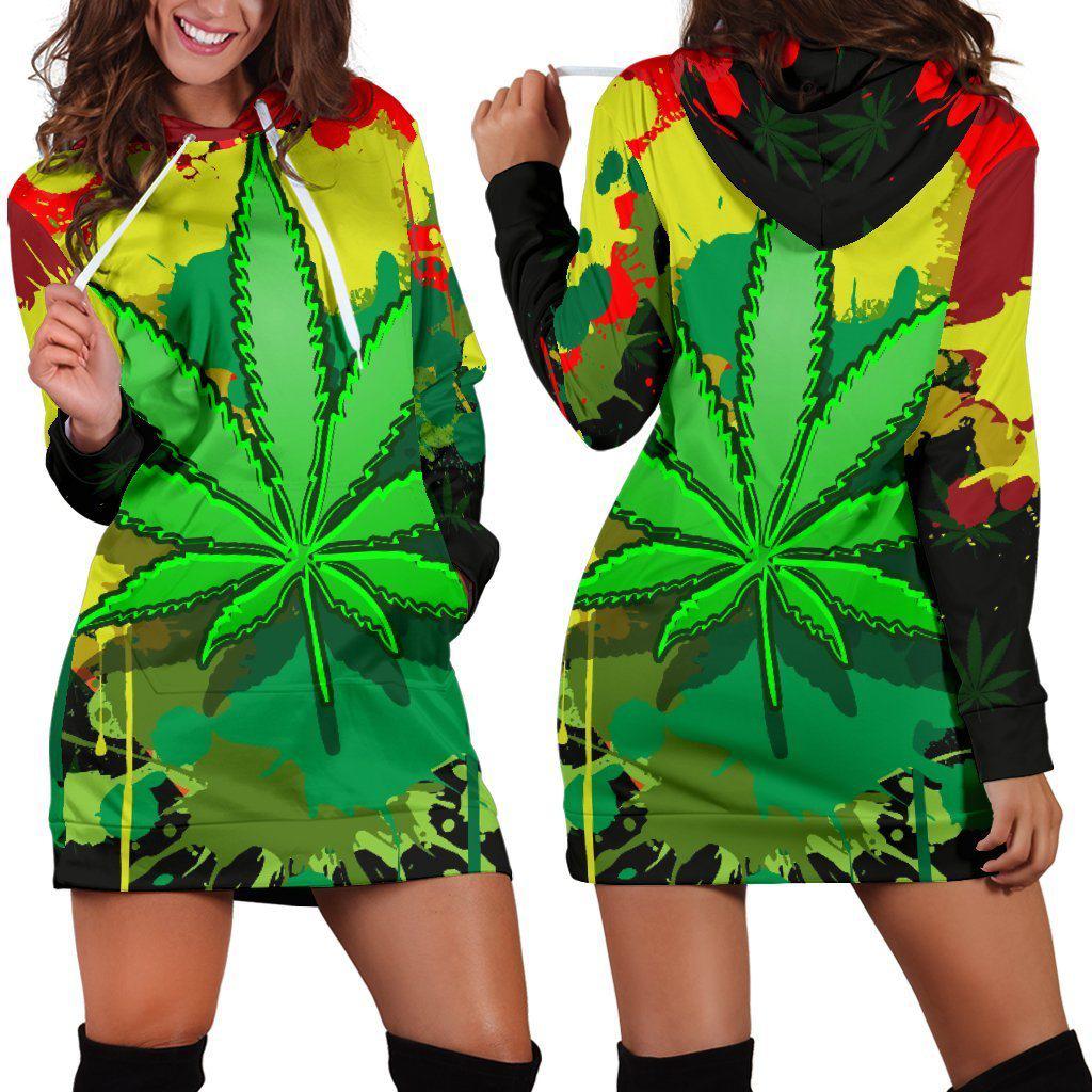 Colorful Dank Hoodie Dress - American Weedster