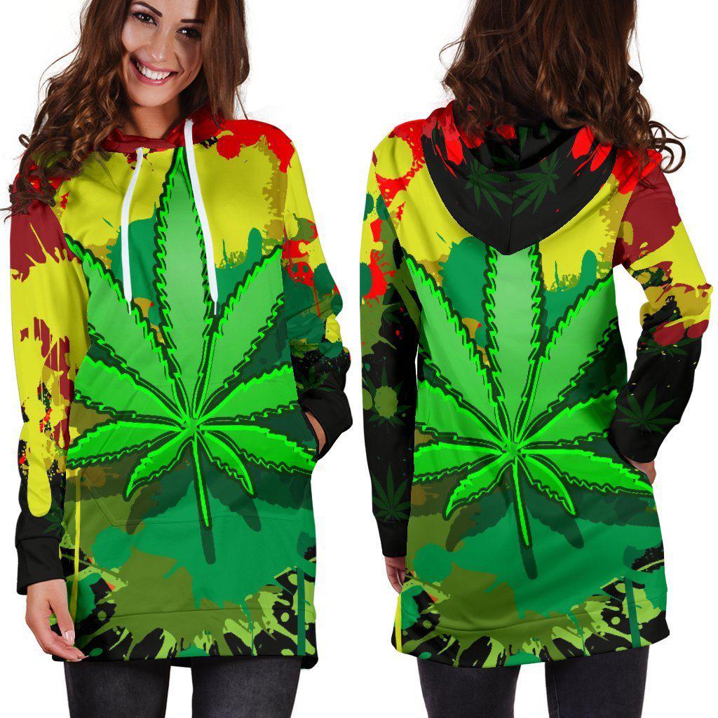 Colorful Dank Hoodie Dress - American Weedster