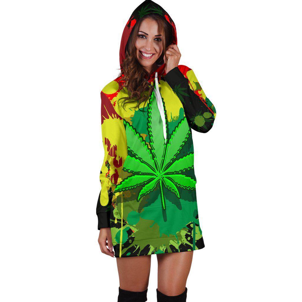 Colorful Dank Hoodie Dress - American Weedster