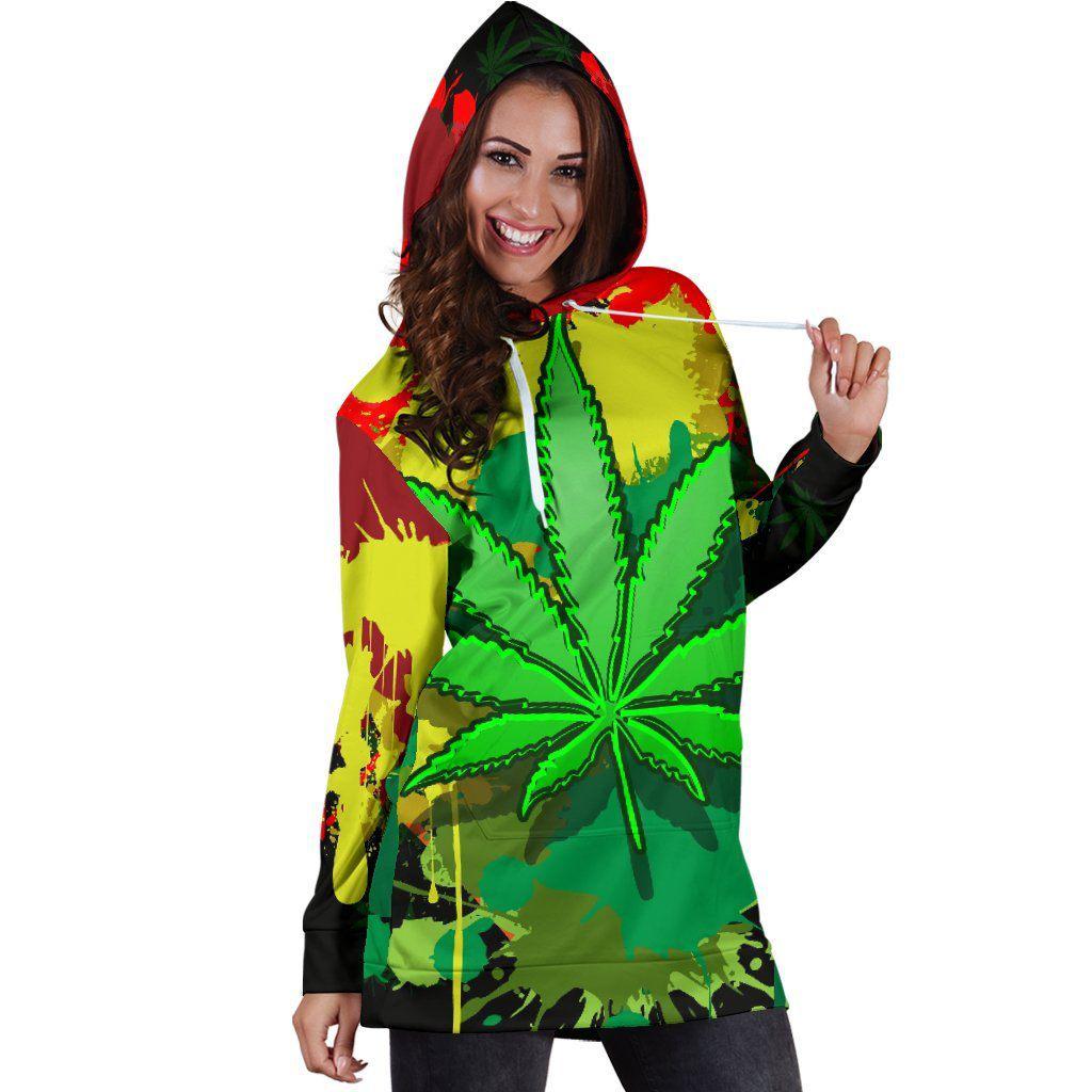 Colorful Dank Hoodie Dress - American Weedster