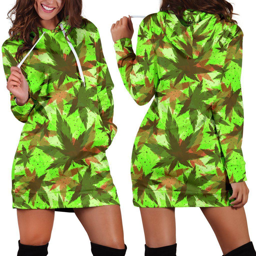 Dank Camo Hoodie Dress - American Weedster