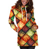 Diamond Multicolor Hoodie Dress - American Weedster