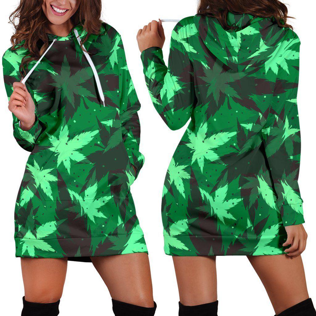 Kush Camo Hoodie Dress - American Weedster