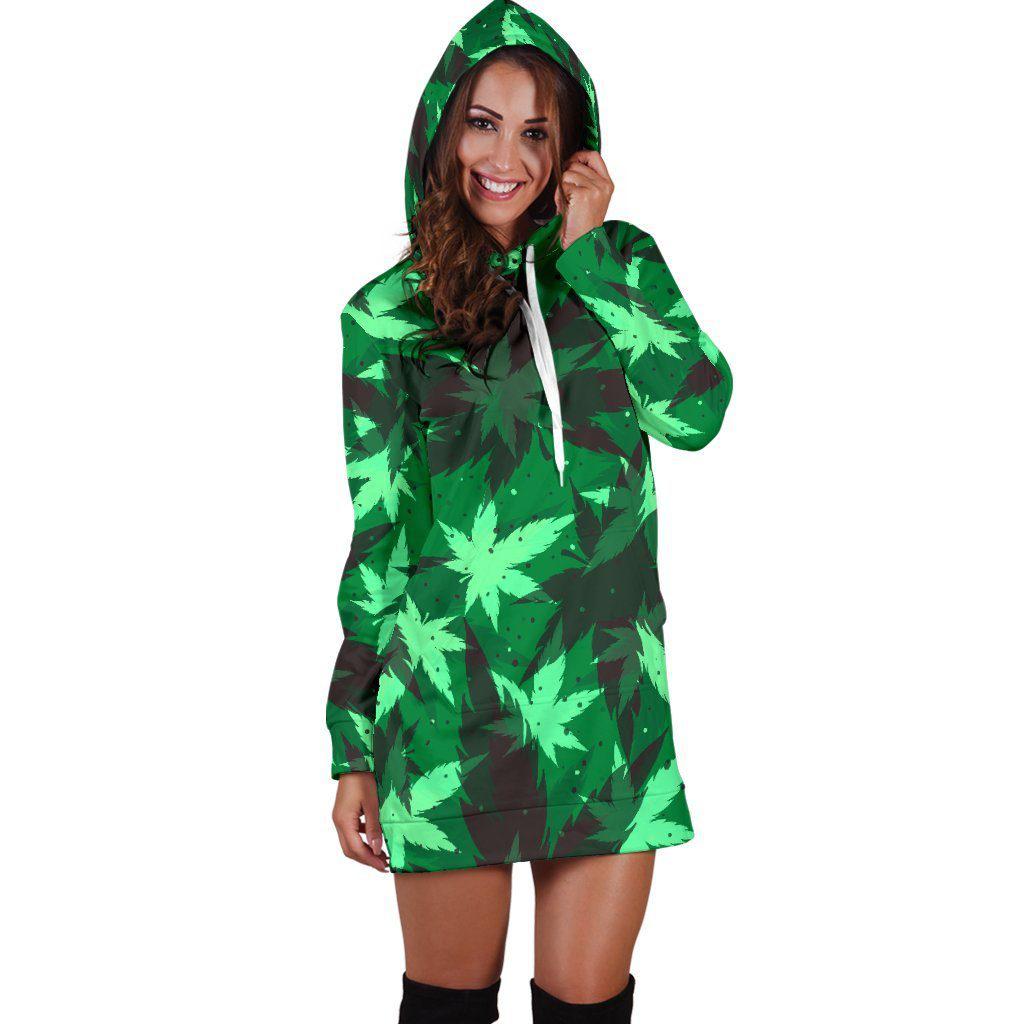Kush Camo Hoodie Dress - American Weedster
