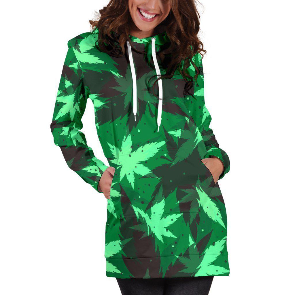 Kush Camo Hoodie Dress - American Weedster