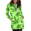 LimeGreen Camo Hoodie Dress - American Weedster