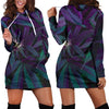 Purple &amp; Green Leaf Hoodie Dress - American Weedster