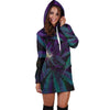 Purple &amp; Green Leaf Hoodie Dress - American Weedster