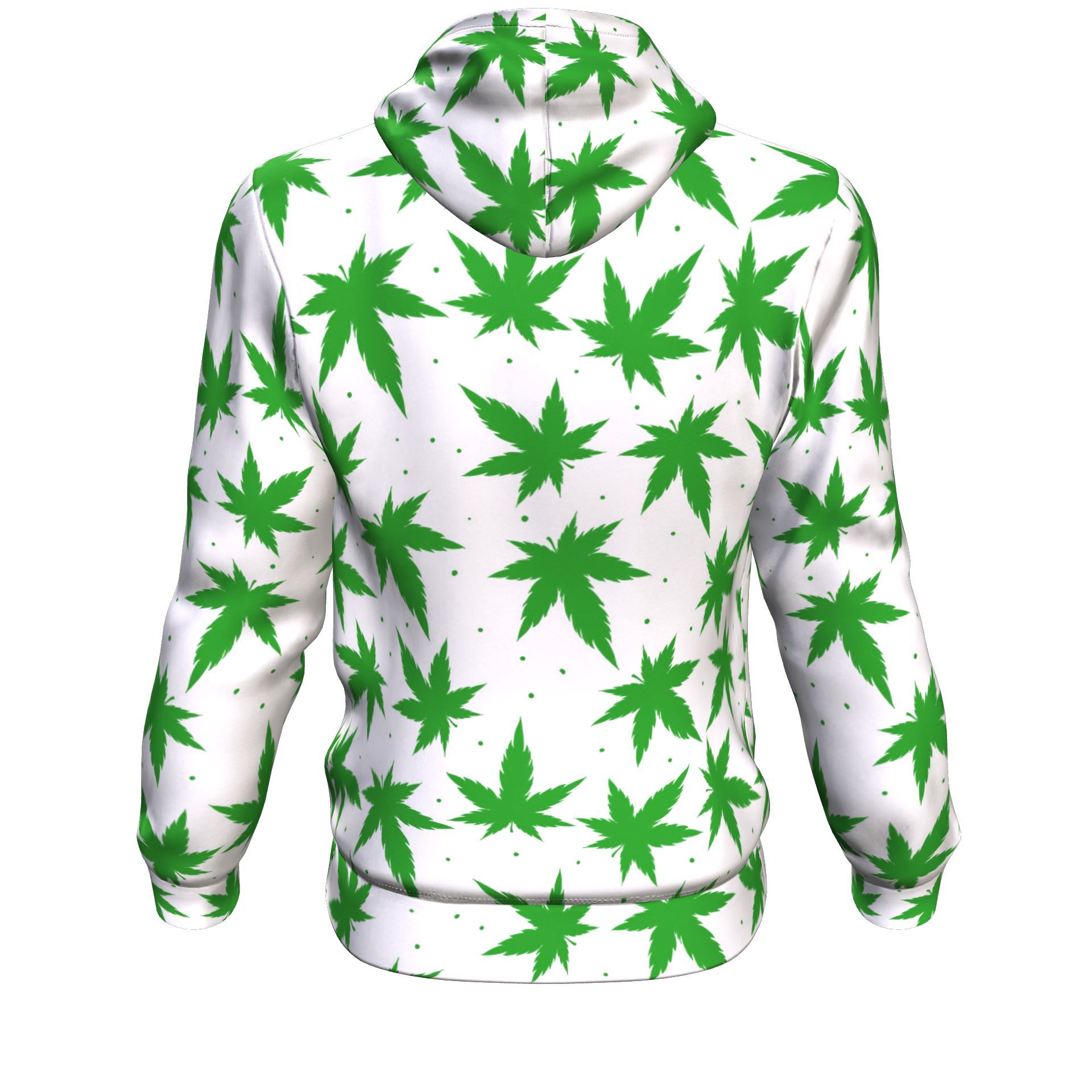 Green & White Unisex Hoodie - American Weedster