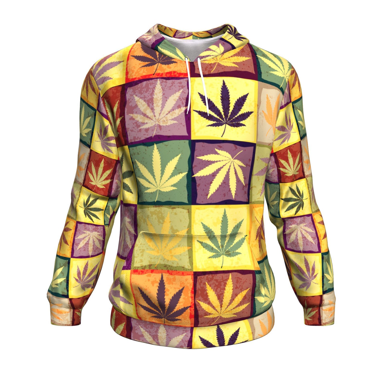 MultiColor Square Unisex Hoodie - American Weedster