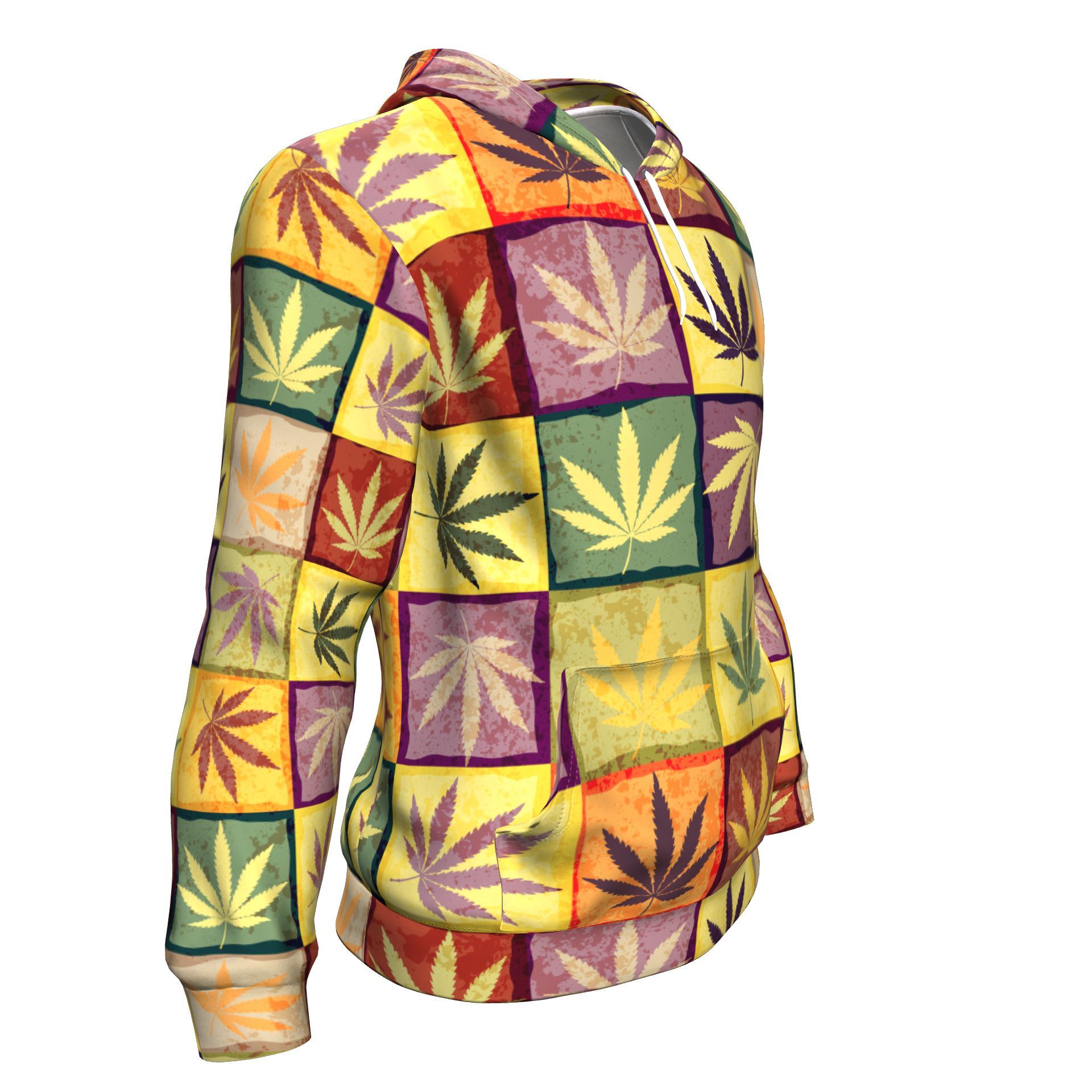 MultiColor Square Unisex Hoodie - American Weedster