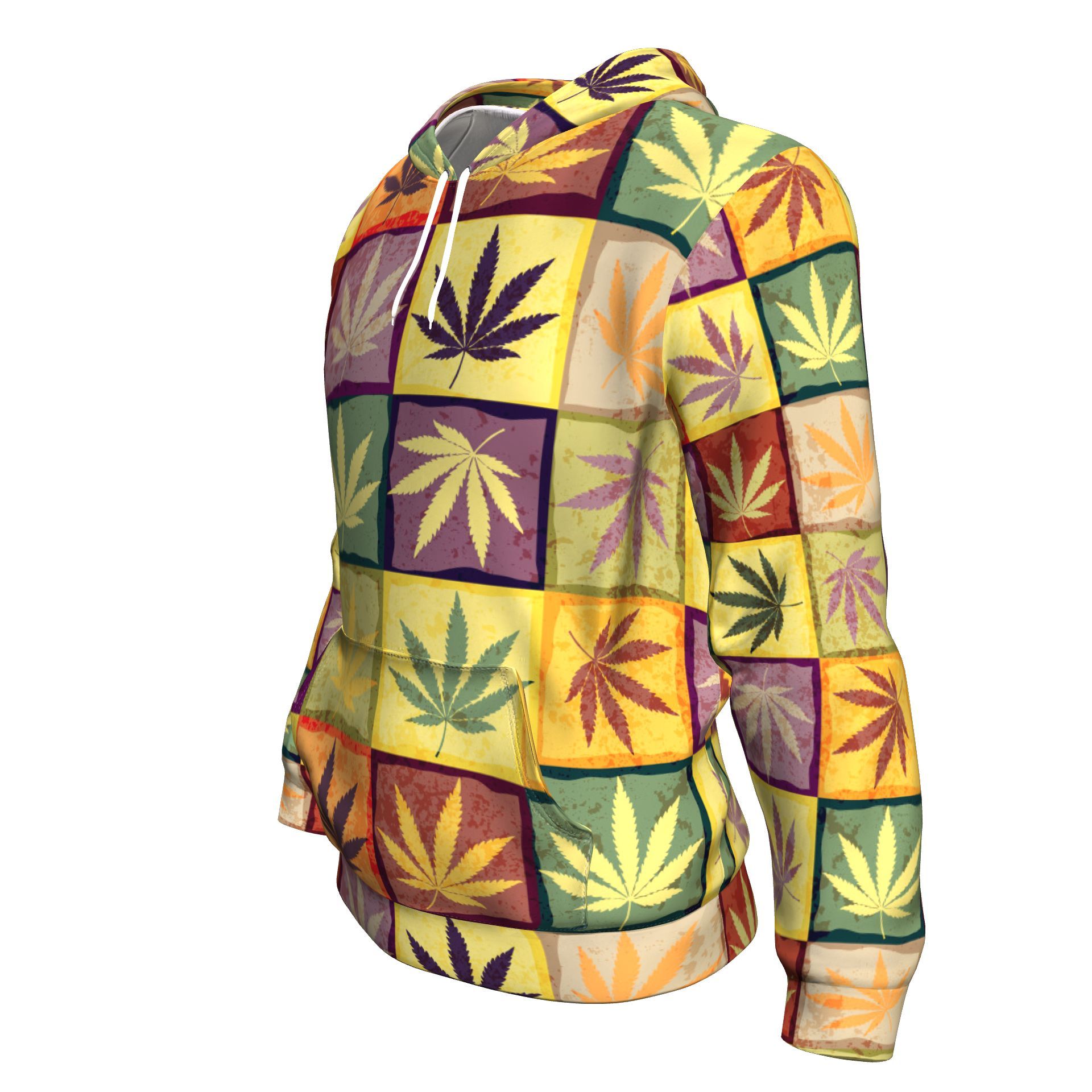MultiColor Square Unisex Hoodie - American Weedster