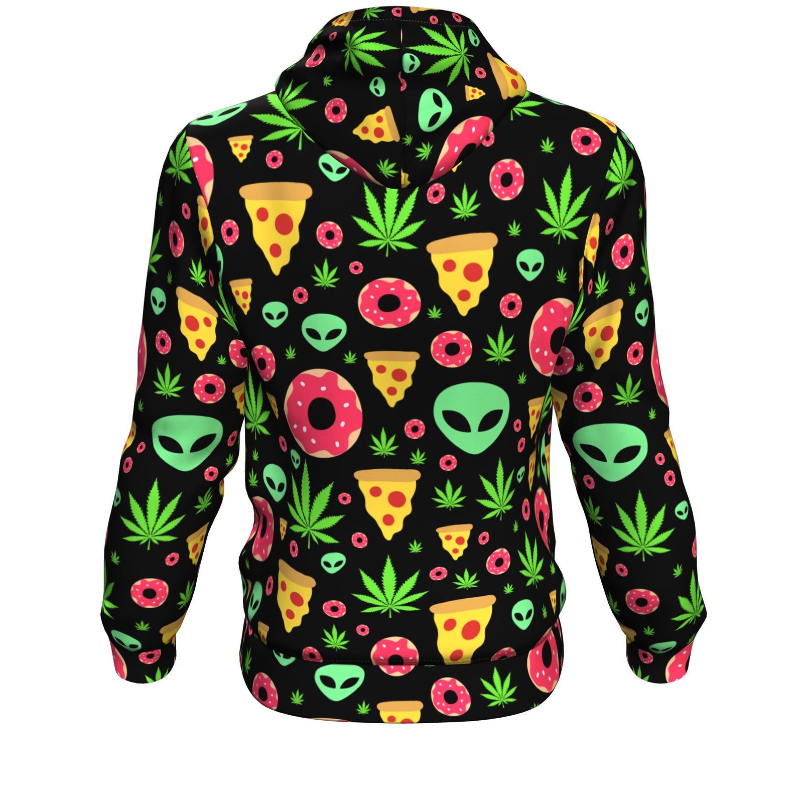 Pizza Donut Alien Unisex Hoodie - American Weedster