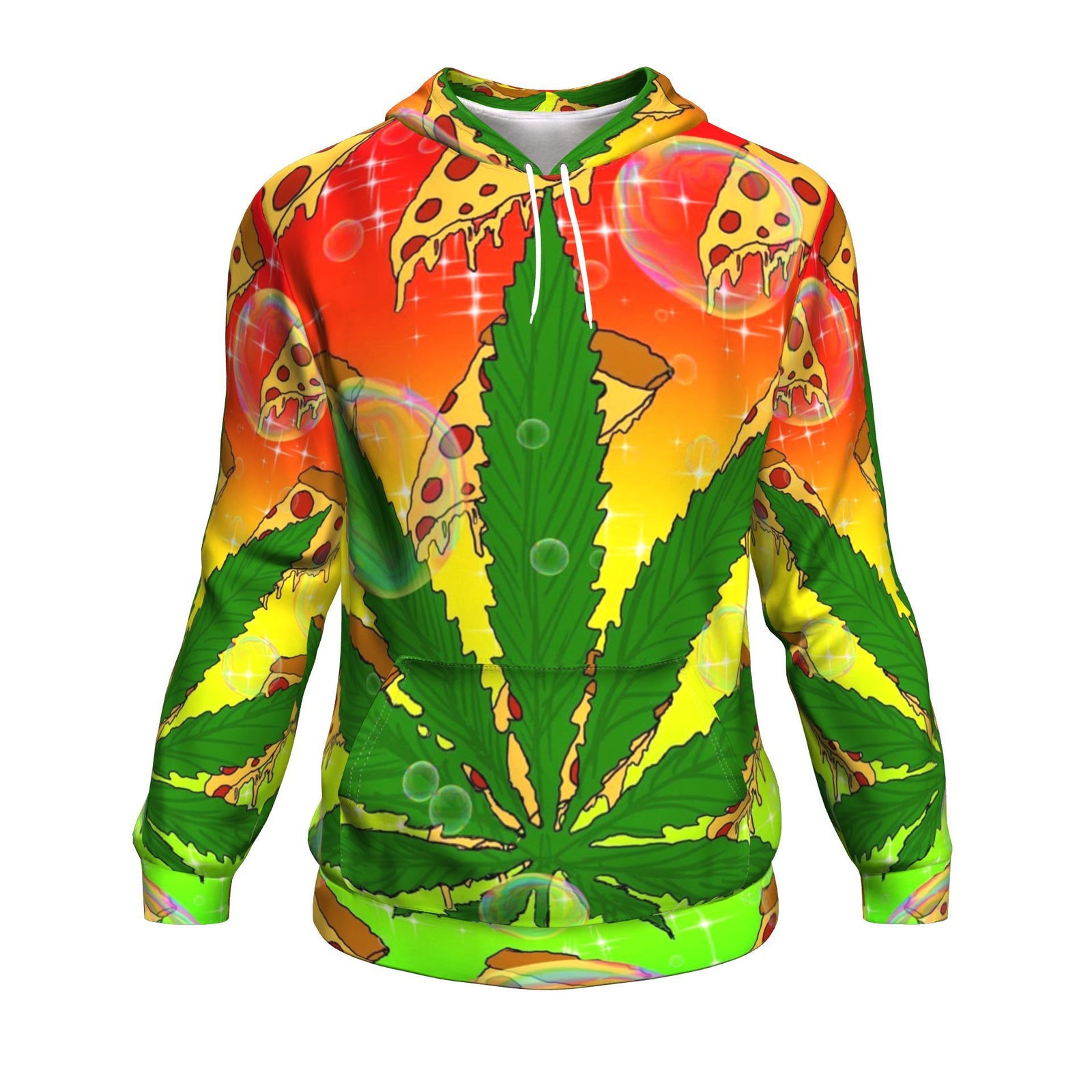 Pizza & Leaf Unisex Hoodie - American Weedster