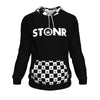 Stonr Checker Stripe Unisex Hoodie - American Weedster