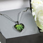 Green Leaf Heart Pendant Necklace - American Weedster