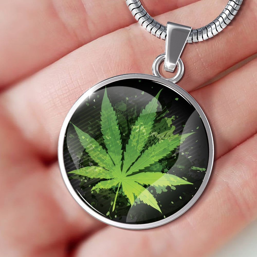 Green Leaf Necklace and Bangle - American Weedster