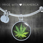 Green Leaf Necklace and Bangle - American Weedster